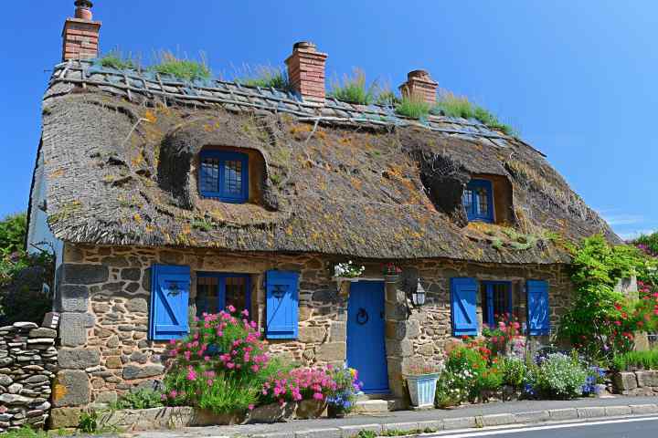 Maison normande toit de chaume
